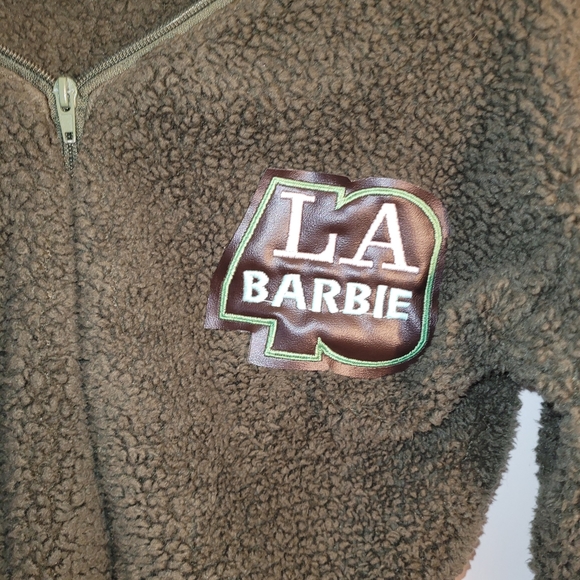 LA Barbie Croptop Zipper Sweater, Womens Medium - Picture 3 of 7